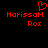 Red pixelated text and heart symbol on black background, with two identical side-by-side layouts.