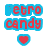 four and four displays 'retro candy' text with a red heart icon below, showing pixelated variations in lettering across frames