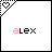 nine identical square icons with white backgrounds, each displaying the text 'alex' in pink and black pixelated font, featuring a small heart symbol in the top-left corner that changes color across frames