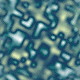 A static image of a textured fabric pattern with interwoven blue and green hues forming abstract organic shapes.