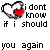 Animated icon with heart symbol and text changing between 'you again' and 'Trust ...'.