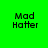 Four display "Mad Hatter" text in pixelated font against green, teal, blue, and gradient backgrounds