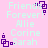 A static image with a pink background displays light blue text reading "Friends Forever! Allie Corine Sarah" and purple square-based icons in four corners.