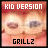Animated contact sheet of 19 frames showing a mouth with grillz, each frame labeled "KID VERSION" above and "GRILLZ" below on a pinkish background.