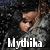 Six display a person with long dark hair in various poses and expressions, some with overlaid text fragments