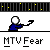 Pixelated animation of two figures with white heads, one in blue holding a black object, the other in white, against a gray background with black-and-yellow striped borders.