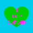 Four green heart-shaped icons with pink text "I Luv Corbin" on a blue background, two showing pixelated edges and two clear.