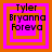 Four identical square display text over layered orange and pink backgrounds with varying border thicknesses