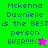 Green and pink pixelated text displays 'McKenna Dawnielle is the BEST person EVER!!!!!<3' with a star symbol.