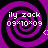 Four identical purple and black spiral patterns with white text reading 'ily zack ×09' on each quadrant