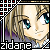 Pixelated anime-style character face with blonde hair and blue eyes, displayed in a of four with text below
