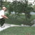 Animated contact sheet showing three sequential frames of a person skateboarding on a grassy park path with trees in the background.