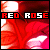 A 50x50 pixel animated buddy icon featuring a red rose with text "RED ROSE" in alternating frame colors, displayed as a contact sheet of two frames.