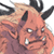 Static pixelated icon of a cartoonish red-skinned demon-like character with black horns, large ears, and sharp teeth against a white background.