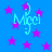 Blue background with scattered pink stars and light blue text reading "Mico" in a stylized font.