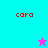 Four display red 'cara' text on cyan, blue, pink, and blue backgrounds with a pink star in the cyan and a cyan star in the pink