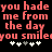 Red pixelated text on black background reads "you hade you hade me from the day you smile" with white and gray plus signs below.