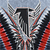 Pixelated static icon featuring a stylized black and white bird-like shape with red accents against a gray background, likely representing a sports team logo.