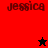 Red and black pixelated icon with "jessica" text, two star symbols in different positions and colors