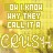 A static image with a yellow background featuring repeated text in white and brown, including "OH I KNOW WHY THEY CALL IT A CRUSH"