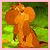 A pixelated image split into two sections: a green background with an orange figure on the left, and pink text reading 'chipmunks are awesome!' on the right.