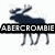 A pixelated moose silhouette with text banners displaying 'ABERCROMBIE', 'SUCKS!!!!!', and 'STUPID MOOSE PEOPLE' across different frames.