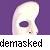 Pixelated icon shows a light-colored skull with dark eye sockets against purple background, below which is black text reading 'demasked' on white.