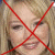 Pixelated image of a person with light hair and red X overlay, next to text reading 'Hilary Hater' in blocky font.