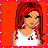 Pixel art contact sheet showing a skater doll character with red hair, cherry necklace, white tank top, and white pants across multiple frames including full body, midsection, and legs.