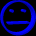 Blue pixelated smiley faces with varying expressions and body positions on a black background.
