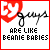 24 pixelated icons with red 'FY' logos, displaying sequential text about beanie babies and their features