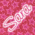 A static pixelated image with a pink and red patterned background featuring the word 'girl' in stylized white lettering.
