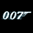 A 48x48 pixel animated contact sheet showing three frames from a James Bond-themed buddy icon featuring "007" text, Casino Royale branding, and a woman's portrait with red cheek marks.