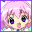 A 48x48 pixel buddy icon featuring a chibi-style anime character with pink hair and purple eyes on the left, paired with "Anime IM" text in white pixelated font on black background on the right.