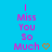 Blue background with pink text reading "I Miss You So Much" and small orange symbols changing across frames.