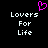 A static pixel art image with a black background, displaying two identical text blocks and a pink heart symbol above the left block.