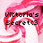Pixelated image with pink and white background featuring stylized text reading 'Victoria's Secrets' in black block letters.