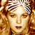 A 2x2 contact sheet of three sampled frames from an animated icon featuring a woman with curly blonde hair in different expressions and color treatments, displayed on a gray background.