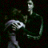 Pixelated image with dark background showing two figures and text reading 'the boy who lived for her' in white block letters.