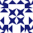 Blue and white pixelated pattern with four central star-like shapes surrounded by triangular and angular blue forms on a white background.