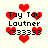 Red heart shapes surround black text reading 'Toy Toy Lautner 033333' on a light background.