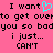 Pixelated text on a pink background with a cyan heart symbol replacing the 'o' in 'over', repeated twice side-by-side.