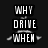 Black background with white text blocks reading "WHY DRIVE WHEN" and "YOU CAN FLY" above a jumping figure silhouette holding a basketball, with a question mark on its torso.