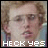 Two side-by-side pixelated images of a person with light brown curly hair, showing slight differences in facial expression and text below.