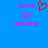 Blue background with pink pixelated text 'love yo andre' and a red heart symbol, where the left side of the heart is solid and the right side has a missing segment.