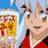 A pixelated anime-style character with silver hair and brown eyes holds a yellow ramen bowl, next to green text reading "Original Icons .com" on a dark background.