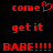 Red pixelated text on black background with heart symbol replacing 'o' in first word of left