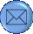Four vertical of blue circular and oval icons with envelope symbols, showing animation frames where the middle icon in each changes shape from circle to oval