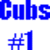Pixelated graphic with blue 'Cubs' text, red 'CUBS' logo, black 'Sox' and 'Such 50%' text, and a baseball cleat icon on white background.