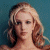 A 50x50 pixel buddy icon split into two frames showing a woman with blonde hair on the left and green text reading "Original Icons .com" on the right against a dark blue background.